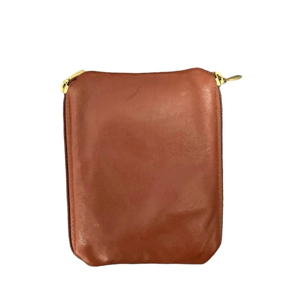 Pouch Plus double sided wallet/coin purse by Kangaroos in tan leather. Used.